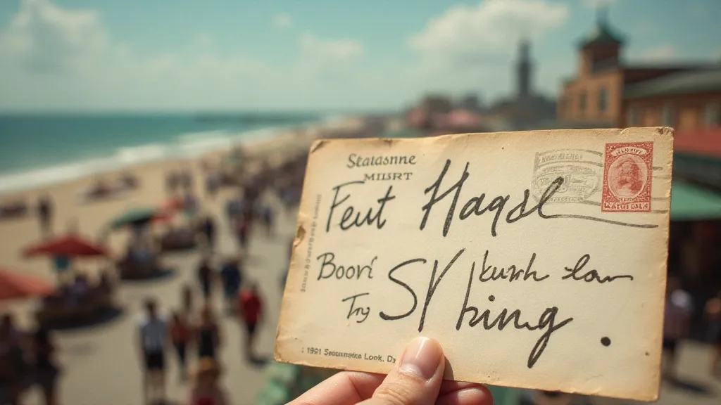 Vintage postcard with simple handwriting on the back.