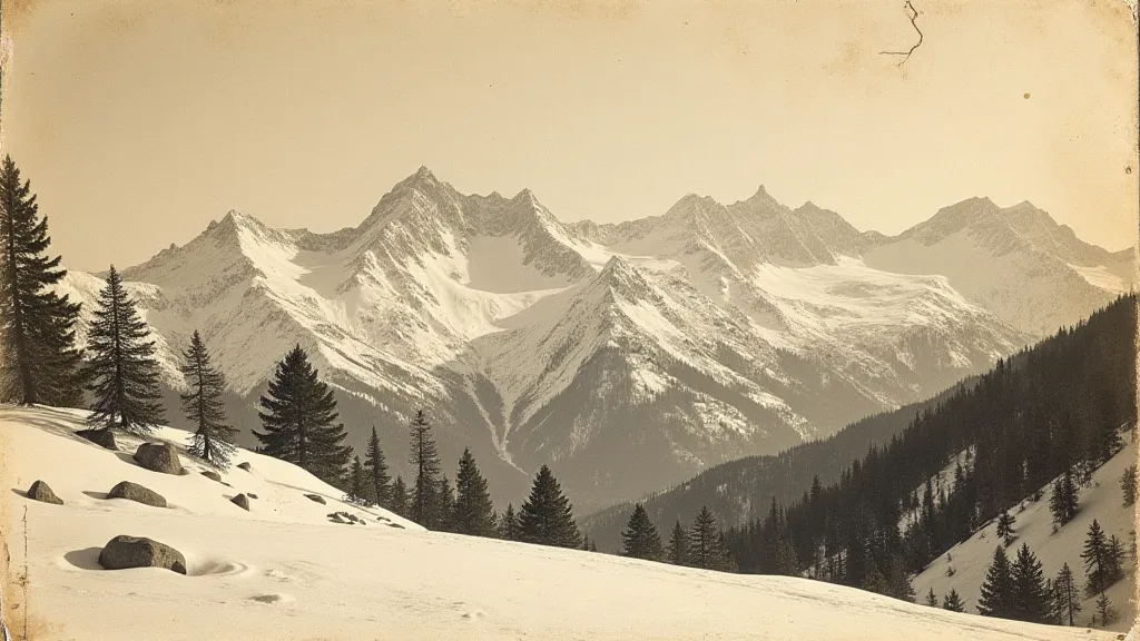 Vintage postcard of Colorado mountains, 1910