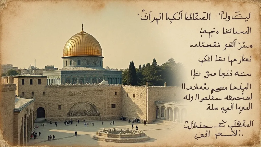 Vintage postcard of the Dome of the Rock